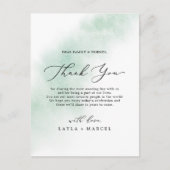 Waterverf was | Green Bedankt Kaart voor ontvangst (Voorkant)