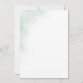 Waterverf was | Green Housewarming Party Kaart (Achterkant)