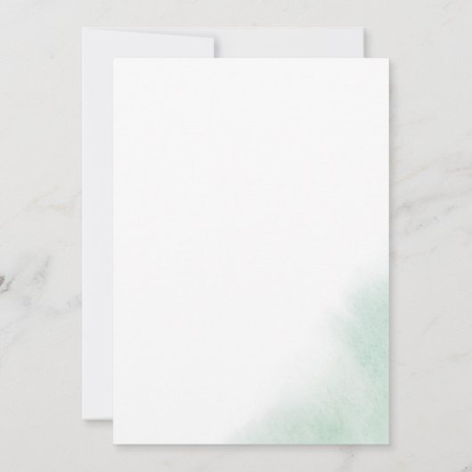 Waterverf was | Green Let's Celebrate Kaart (Achterkant)