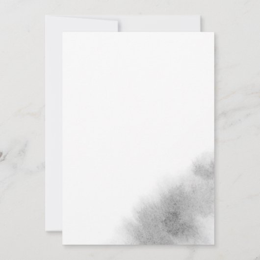 Waterverf was | Grijs de uitnodiging (Achterkant)