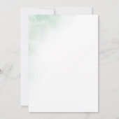 Waterverf was | Groen Baby shower Kaart (Achterkant)