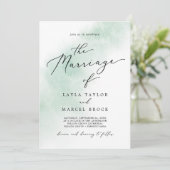 Waterverf was | Groen huwelijk van Kaart (Staand voorkant)