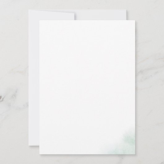 Waterverf was | Groene en goudmakreel Kaart (Achterkant)