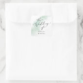 Waterverf was | Groene weddenschappen Vierkante Sticker (Tas)