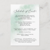 Waterverf was | Groene weekendschema van evenement Informatiekaartje (Voorkant)