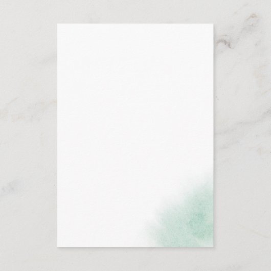 Waterverf was | Groene weekendschema van evenement Informatiekaartje (Achterkant)