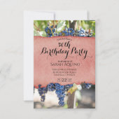 Waterverf was Hangende druiven 50e verjaardag Kaart (Voorkant)