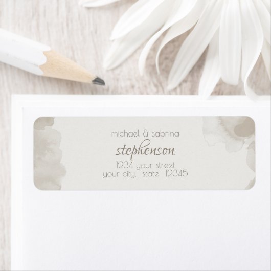 Waterverf Was in paddenstoel door de BarefootBride Etiket (Insitu)