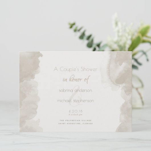 Waterverf Was in paddenstoel door de BarefootBride Kaart (Staand voorkant)