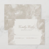 Waterverf Was in paddenstoel door de BarefootBride RSVP Kaartje (Voorkant / Achterkant)