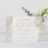 Waterverf Was in paddenstoel door de BarefootBride Save The Date (Staand voorkant)