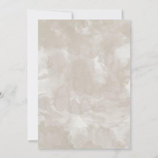 Waterverf Was in paddenstoel door de BarefootBride Save The Date (Achterkant)