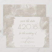 Waterverf Was in paddenstoel door de BarefootBride Save The Date (Voorkant / Achterkant)