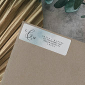 Waterverf was | Label blauw retouradres