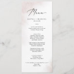 Waterverf was | Menu Blinde bruiloft<br><div class="desc">Deze waterverf was een blush bruiloft met een menukaart is perfect voor een moderne bruiloft. Het eenvoudige en klassieke ontwerp is voorzien van een spatje van de kleur van het pastelzwart roze water met een minimalistische elegante stijl. Dit menu kan voor een trouwreceptie, een repetitief diner, of om het even...</div>