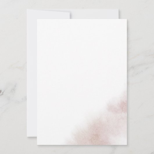 Waterverf was | Ontvangst van blush Weddenschappen Kaart (Achterkant)