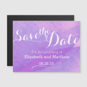 Waterverf was paars behalve datum magnetische uitnodiging (Voorkant / Achterkant)