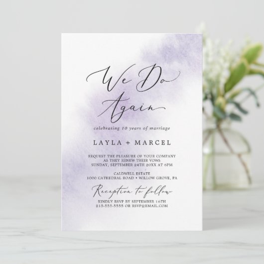 Waterverf was | Paars dat we opnieuw stemmen over Kaart (Staand voorkant)