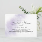 Waterverf was | Paars horizontaal Vrijgezellenfees Kaart (Staand voorkant)