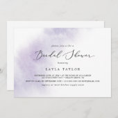 Waterverf was | Paars horizontaal Vrijgezellenfees Kaart (Voorkant / Achterkant)