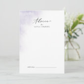 Waterverf was | Paars huwelijk Advieskaart (Staand voorkant)