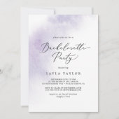 Waterverf was | Paarse Bachelorette-partij Kaart (Voorkant)