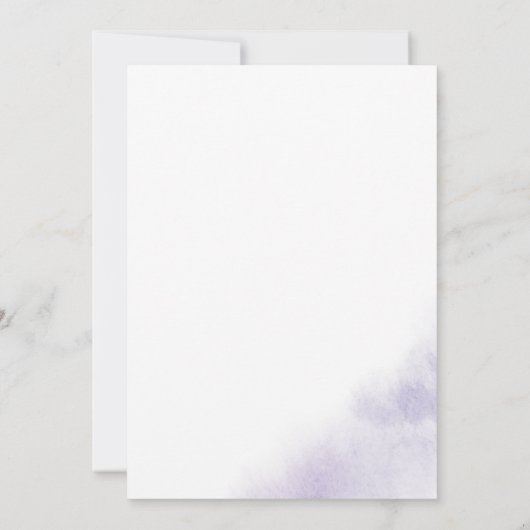 Waterverf was | Paarse Bachelorette-partij Kaart (Achterkant)