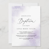 Waterverf was | Paarse baptisme Kaart (Voorkant)