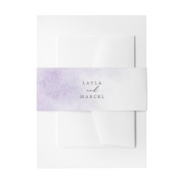 Waterverf was | Paarse bruid en bruinbruid Uitnodigingen Wikkel