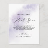 Waterverf was | Paarse dank U Ontvangt Kaart (Voorkant)