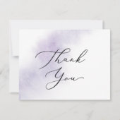 Waterverf was | Paarse dank-uw-kaart Bedankkaart (Voorkant)