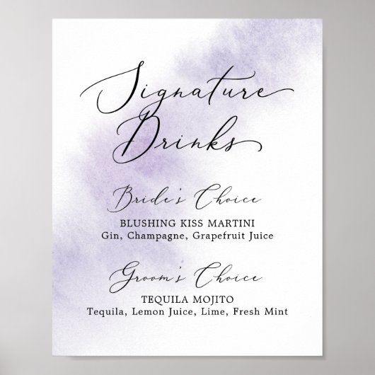 Waterverf was | PAARSE DRINK Poster (Voorkant)