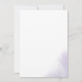 Waterverf was | Paarse Eerste verjaardag Kaart (Achterkant)