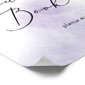 Waterverf was | Paarse gebarenteken voor gastboeke Poster (Hoek)