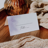 Waterverf was | Paarse gevouwen bruiloft Plaatskaartje