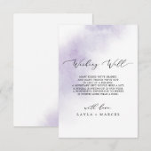 Waterverf was | Paarse Kaart van de wieg (Voorkant / Achterkant)