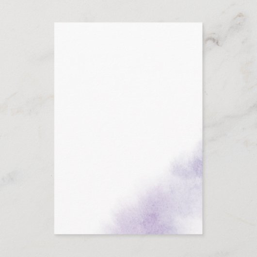 Waterverf was | Paarse Kaart van de wieg (Achterkant)