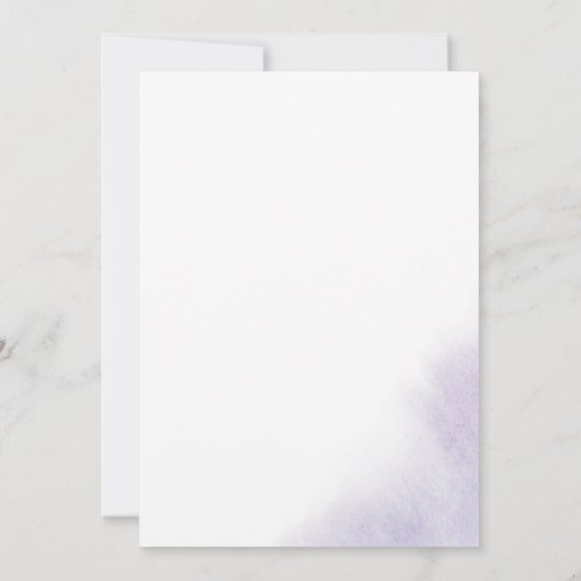 Waterverf was | Paarse Laten we vieren Kaart (Achterkant)