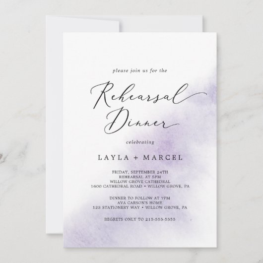 Waterverf was | Paarse repetitie Kaart (Voorkant)