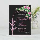 Waterverf was | Paarse uitnodiging (Staand voorkant)