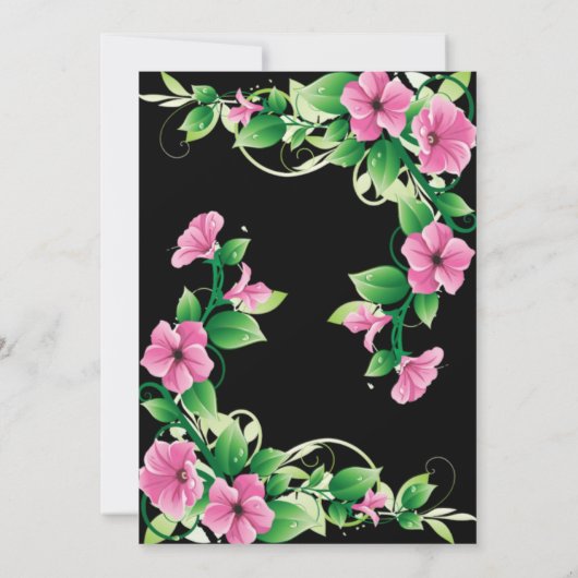 Waterverf was | Paarse uitnodiging (Achterkant)