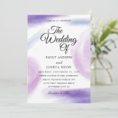 Waterverf was | Paarse uitnodiging tot weddenschap (Staand voorkant)