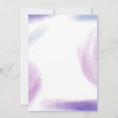 Waterverf was | Paarse uitnodiging tot weddenschap (Achterkant)