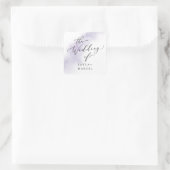 Waterverf was | Paarse weduwenenvelop Vierkante Sticker (Tas)