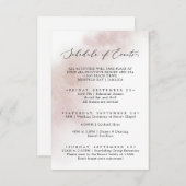 Waterverf was | Schema van het Weekendeschema in h Informatiekaartje (Voorkant / Achterkant)