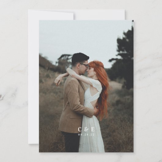 Waterverf Was sparen de datumkaart - marine Save The Date (Achterkant)