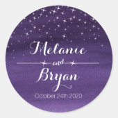 Waterverf was sterrennachtbruiloft sticker (Voorkant)
