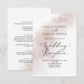 Waterverf was | Uitnodiging tijdens het blinde eve Informatiekaartje (Voorkant / Achterkant)