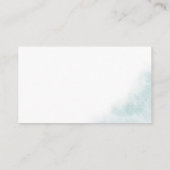 Waterverf was | Website met een blauwe bruiloft Informatiekaartje (Achterkant)