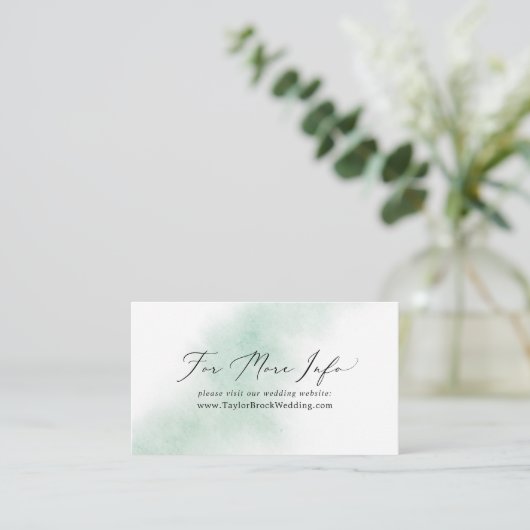 Waterverf was | Website met groene weddenschappen Informatiekaartje (Staand voorkant)